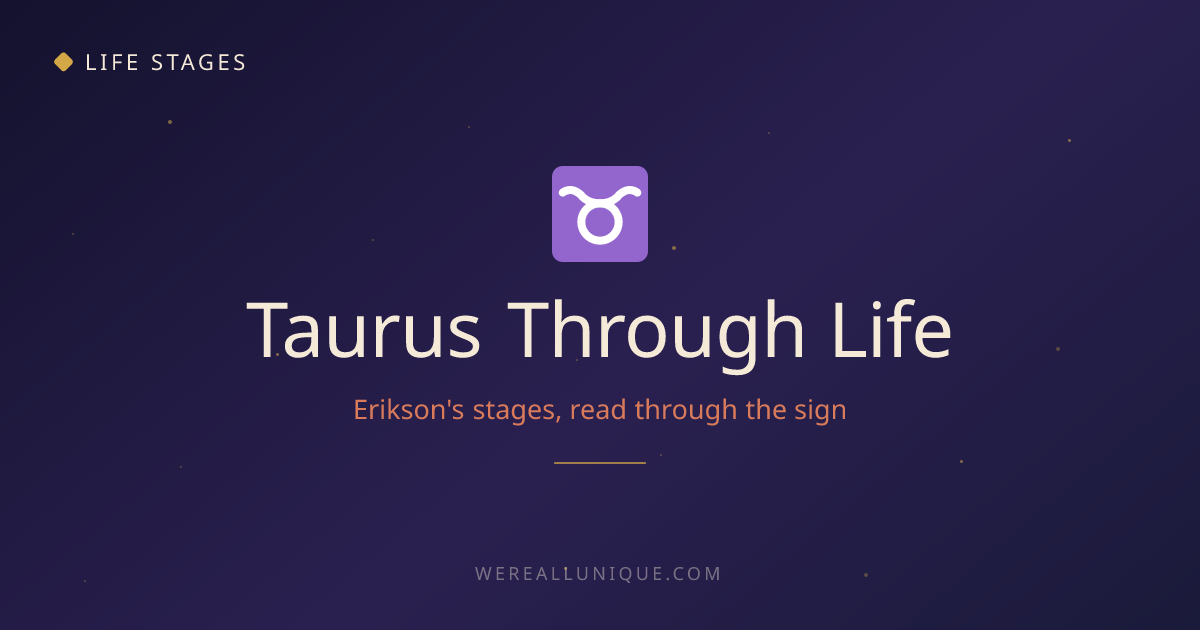 Taurus Through the Life Stages — Development & the Zodiac | We're All ...